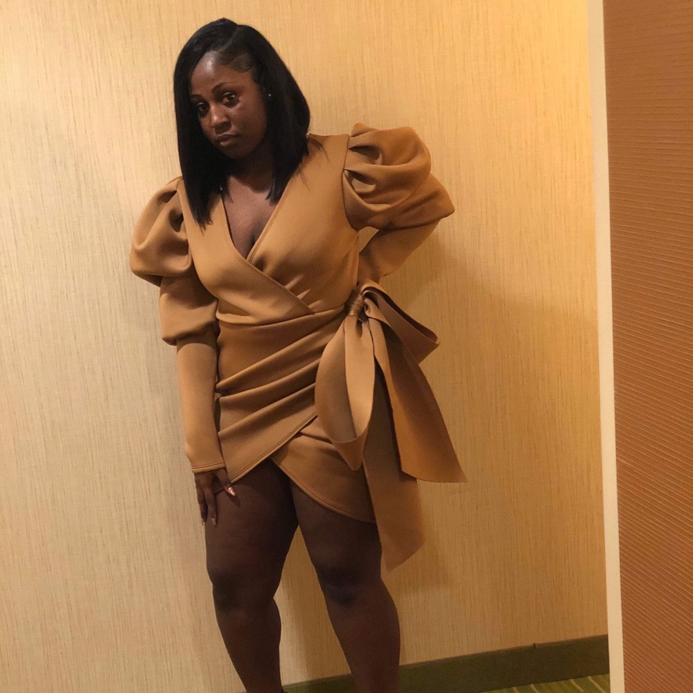 Madly In Love Puffy Sleeves Mini Dress